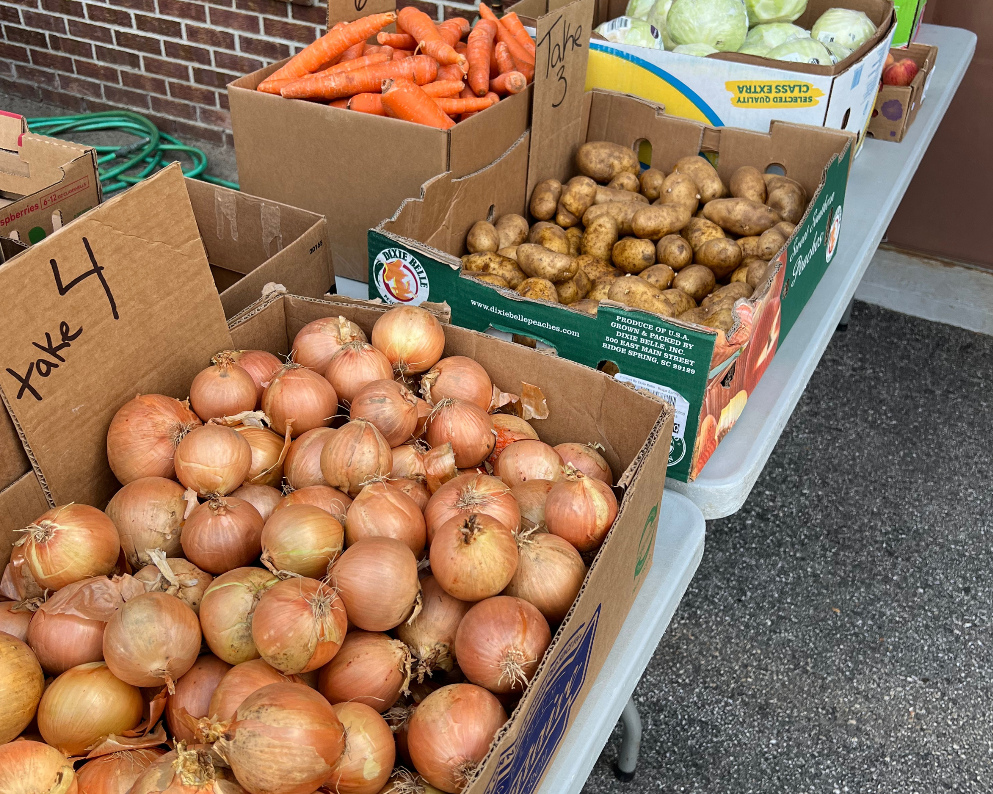 Boxes of fresh produce