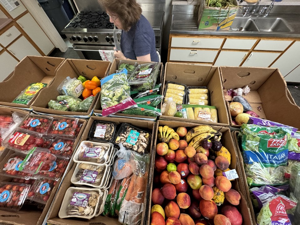 Boxes of produce.