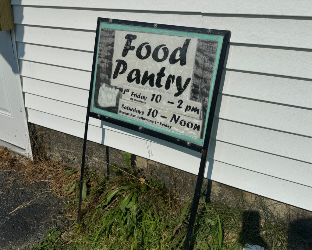 Food pantry sign