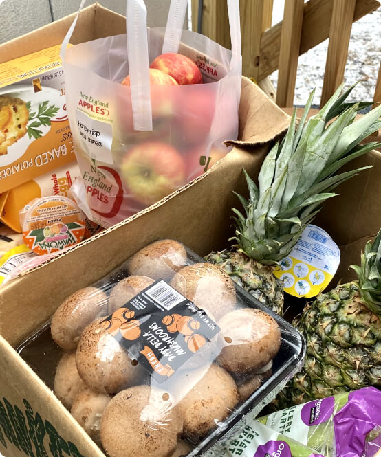 Boxes of fresh produce
